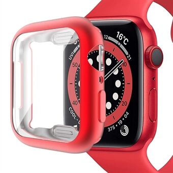 Full Body Protective Soft TPU Electroplated Bumper Clear Cover with Screen Protector for Apple Watch Series 7 41mm