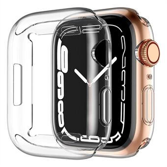 For Apple Watch SE (2022) 44mm Transparent Watch Case Quick Release TPU Cover Shockproof Smart Watch Protective Case