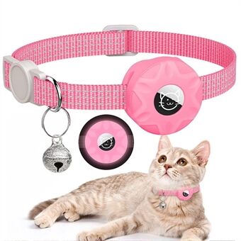 Compatible with AirTag Silicone Case Reflective Pet Collar Bluetooth Tracker Protective Cover with Bell