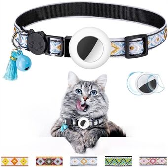 Waterproof Silicone Case for AirTag Adjustable Pet Collar GPS Cat Collar with Tassel / Film