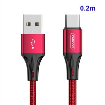 JOYROOM 0.2M Nylon Braided Type-C USB Data Sync Charger Cable for Samsung Huawei Xiaomi