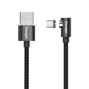 ESSAGER 2m Elbow Magnetic Type-C Charging Cable Cord