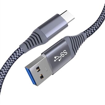 USB 3.0 to USB-C Fast Charging Nylon Braid Charging Cable, 1.2m