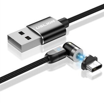 USLION 1M 2.4A USB to Type C 540 Degree Roating Magnetic Charging Cable