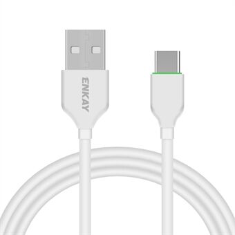 ENKAY ENK-CB106 1m USB 2.0 to Type-C 3A TPE Fast Charging Data Cable Cord for Mobile Phone Tablet