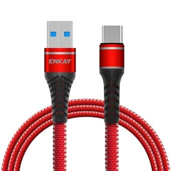 ENKAY ENK-CB107 Luminous Type C USB 3.0 3A Super Charger Data Wire 1m Quick Charge Cable Cord
