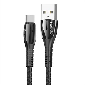 YESIDO CA45 1.2m 5A USB to Type-C Super Fast Charging Cable Braided Data Cord