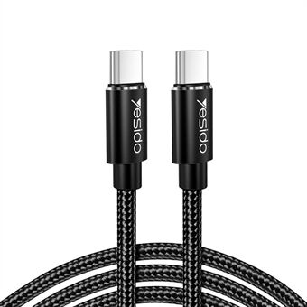 YESIDO CA55 1.2m 3A 45W High Power Type C to Type C Data Cable Braided Charging Cord
