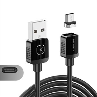 KUULAA KL-X52 2m 2.4A Fast Charging Cable + Type-C Magnetic Adapter Data Cord