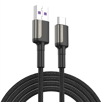 KUULAA KL-X33-C Aluminum Alloy Z1 USB to Type C 3A Fast Charging Charging Cable 480Mbps Data Transmission Cable Cellphone Cord, 2m