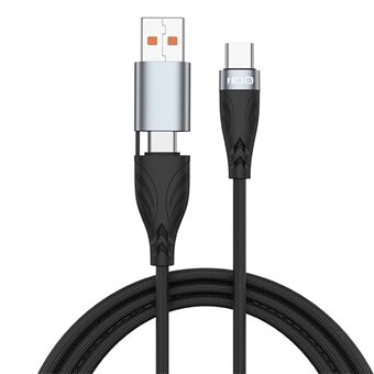 ADC-008 1m 2 in 1 USB+Type-C to Type-C 100W Flash Charging Data Cable