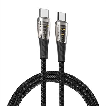 DUZZONA A6 1m USB C to USB C Cable PD 65W Fast Charging PVC Nylon Braided Data Cord