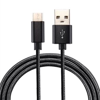 2m Woven Texture Type-C USB Reversible Phone Cable for Samsung Note 8/S8/S8 Plus etc.