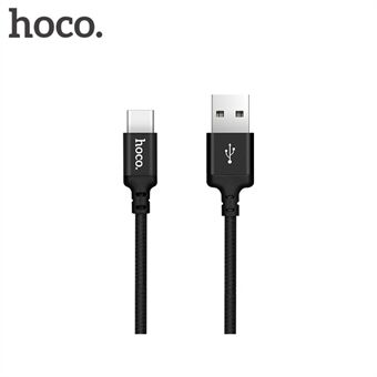 HOCO X14 Times Speed 1M 2A Woven USB Type-C Data Sync Charge Cable - Black