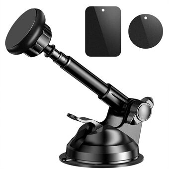Universal Strong Magnetic Attraction Car Phone Mount Adjustable Magnetic Mount Car Holder for iPhone Samsung Huawei Etc. - Black