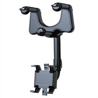 ZJ099 Car Rearview Mirror Mount Phone Holder Rotatable Adjustable Length Cell Phone Bracket