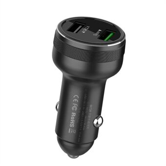 65W Dual Ports Car Charger Phone Charging Adapter for OnePlus 9R/9 Pro/8T/8 Pro/7T Pro/7/6T Warp Charge Fast Charger