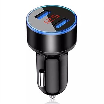 3.1A Fast Charging Dual USB Ports Cigarette Lighter Car Charger for 12V/24V Vehicles