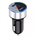 3.1A Fast Charging Dual USB Ports Cigarette Lighter Car Charger for 12V/24V Vehicles