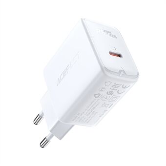 ACEFAST A1 PD20W USB C Single Port Portable Charger Adapter Charging Block Wall Power Plug EU Plug
