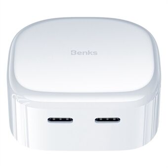 BENKS PA49 CN Plug Dual Type-C Port 45W Phone Fast Charging Adapter Wall Charger - White
