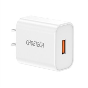 CHOETECH Q5003 18W USB Single Port Wall Charger QC3.0 Phone Tablet Charging Adapter