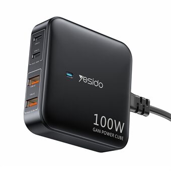 YESIDO YC41 100W GaN Desktop Charger Multi-Port Wall Charger Adapter Compatible with PD / PPS / QC Protocols