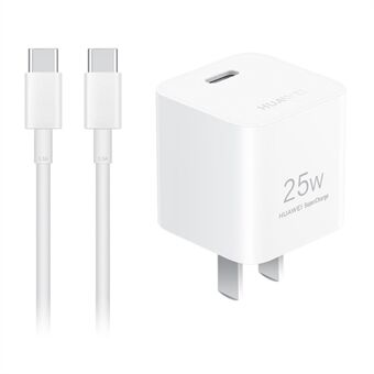 HUAWEI P0011 Mini Super Fast Charger (Max 25W) USB-C Portable Charger Adapter with Type-C to Type-C Cable (CN Plug)