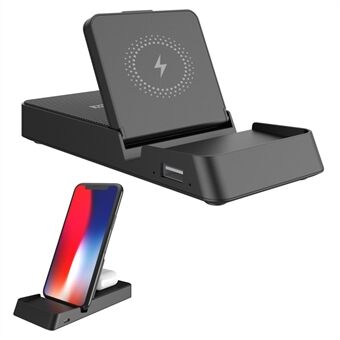 3-in-1 Fast Wireless Charger Stand Mount Bracket for Mobile Phone Apple Watch AirPods