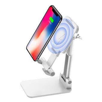CCT3 Telescopic Tablet Cell Phone Holder Stand Desktop Bracket with Wireless Charger