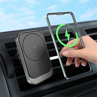 CW19 Magnetic Qi Wireless Charger Fast Charging Car Air Vent Mount Clip Phone Holder Stand Bracket