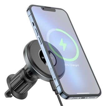 BOROFONE BH202 Magnetic Wireless Car Charger for iPhone 12 / 13 / 14 Series Fast Charging Air Vent Car Phone Mount
