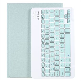Cloth Texture Pen Slot Tablet Leather Cover Protective Stand Case + Wireless Bluetooth Keyboard for Huawei MediaPad M6 10.8-inch