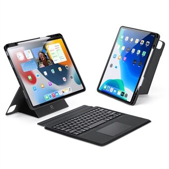 DUX DUCIS for iPad Pro 12.9 (2022)  /  (2021)  /  (2020) Detachable Bluetooth Keyboards Tablet Stand Leather Case with Touchpad