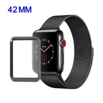 Complete Covering Anti-explosion Tempered Glass Screen Guard for Apple Watch Series 3 42mm