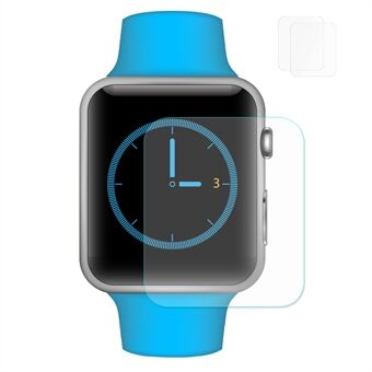 HAT PRINCE 0.2mm 9H 2.15D Tempered Glass Screen Guard Film for Apple Watch Series 3/2/1 38mm (2Pcs)