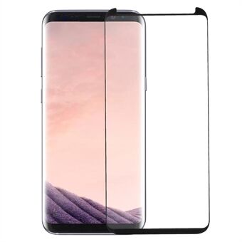 RURIHAI for Samsung Galaxy S8 SM-G950 3D Curved Full Glue Full Tempered Glass Screen Protector Film + Screen Protector Pushing Plate - Black