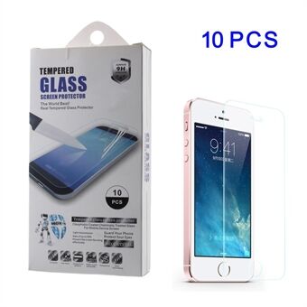 10Pcs/Set for iPhone SE 5s 5 Tempered Glass Screen Protector Guard Films 0.3mm (Arc Edge)