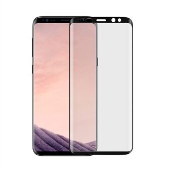 ANGIBABE for Samsung Galaxy S9 0.26mm 9H Curved Silk Print Tempered Glass Full Screen Guard Film - Black