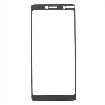 Silk Printing Full Size Tempered Glass Screen Protector for Nokia 7 plus - Black