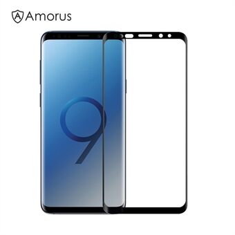AMORUS 3D Curved Full Glue Tempered Glass Screen Protector Film for Samsung Galaxy S9 SM-G960 - Black