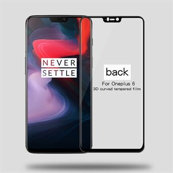 MOFI 3D Curved Full Size Tempered Glass Screen Protector for OnePlus 6 - Black