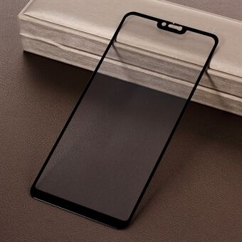 Silk Printing Full Covering Tempered Glass Protector Guard for Xiaomi Xiaomi Redmi Note 6 Pro Pro - Black
