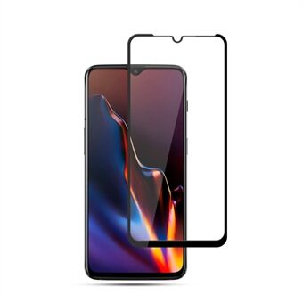 MOCOLO Silk Print Arc Edge Full Coverage Tempered Glass Screen Protector for OnePlus 6T - Black