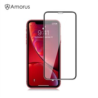 AMORUS 3D Curved Tempered Glass Full Screen Protector for iPhone (2019) 6.1 inch / XR 6.1 inch - Black