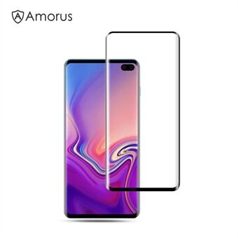 AMORUS for Samsung Galaxy S10 [3D Curved Full Cover] Tempered Glass Screen Protector (Case-Friendly Scaled-Down Version)
