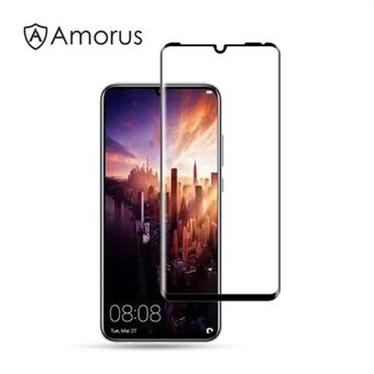 AMORUS 3D Curved Tempered Glass Film for Huawei P30 Pro, Hot Bending Full Cover Full Glue Anti-explosion Shield