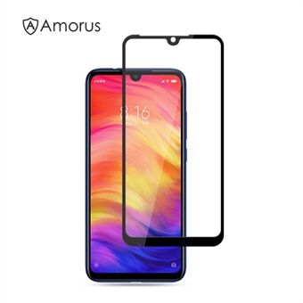 AMORUS Full Glue Silk Printing Tempered Glass Full Screen Protector for Xiaomi Redmi Note 7 / Note 7 Pro (India)