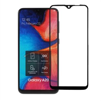 5D Curved Full Screen Cold Carving Tempered Glass Screen Protector for Samsung Galaxy A20e - Black