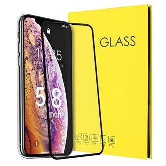 Full Screen Tempered Glass Screen Protector Film for iPhone 11 Pro 5.8 inch (2019)/X/XS 5.8 inch - Black